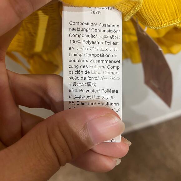 Shein Mustard Yellow Bodycon Mini Dress Sz L NWT - Picture 6 of 13